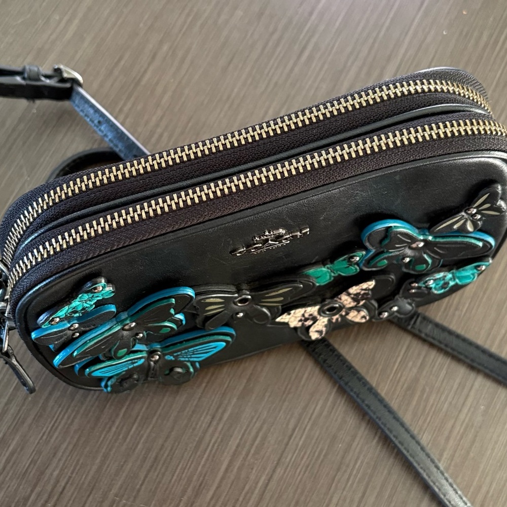Coach Butterfly Appliqué Leather Crossbody Bag 2016 - Picture 10 of 14